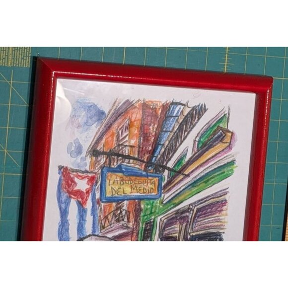 Framed Art by Oscar Caballero Titled La Bodeguita Del Medio Havana Cuba 2015 - Picture 4 of 14